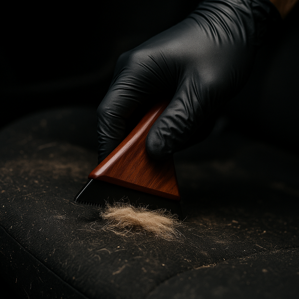 Remove embedded pet hair for a cleaning interior